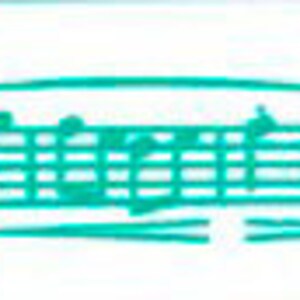 Mint Washi Tape, Japanese Masking,Tokyo Edge, Musical Notes image 2