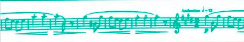 Mint Washi Tape, Japanese Masking,Tokyo Edge, Musical Notes image 2