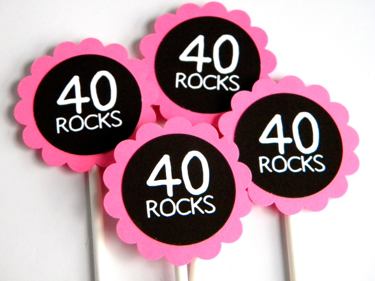 40-rocks-40th-birthday-cupcake-toppers-hot-pink-and-black-etsy
