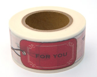 Red Washi Tape, Japanese Masking, Gift Labels, Scrapaholic Collection