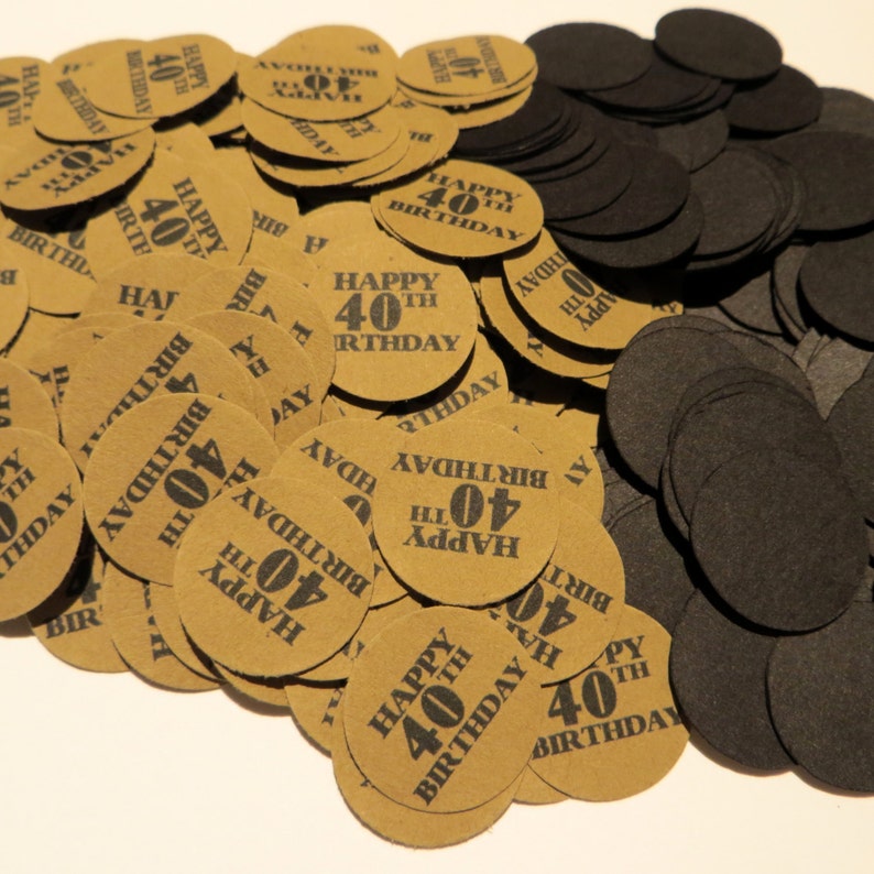 40th Birthday Party Confetti 3/4 Inch Circles Happy 40th Birthday ...