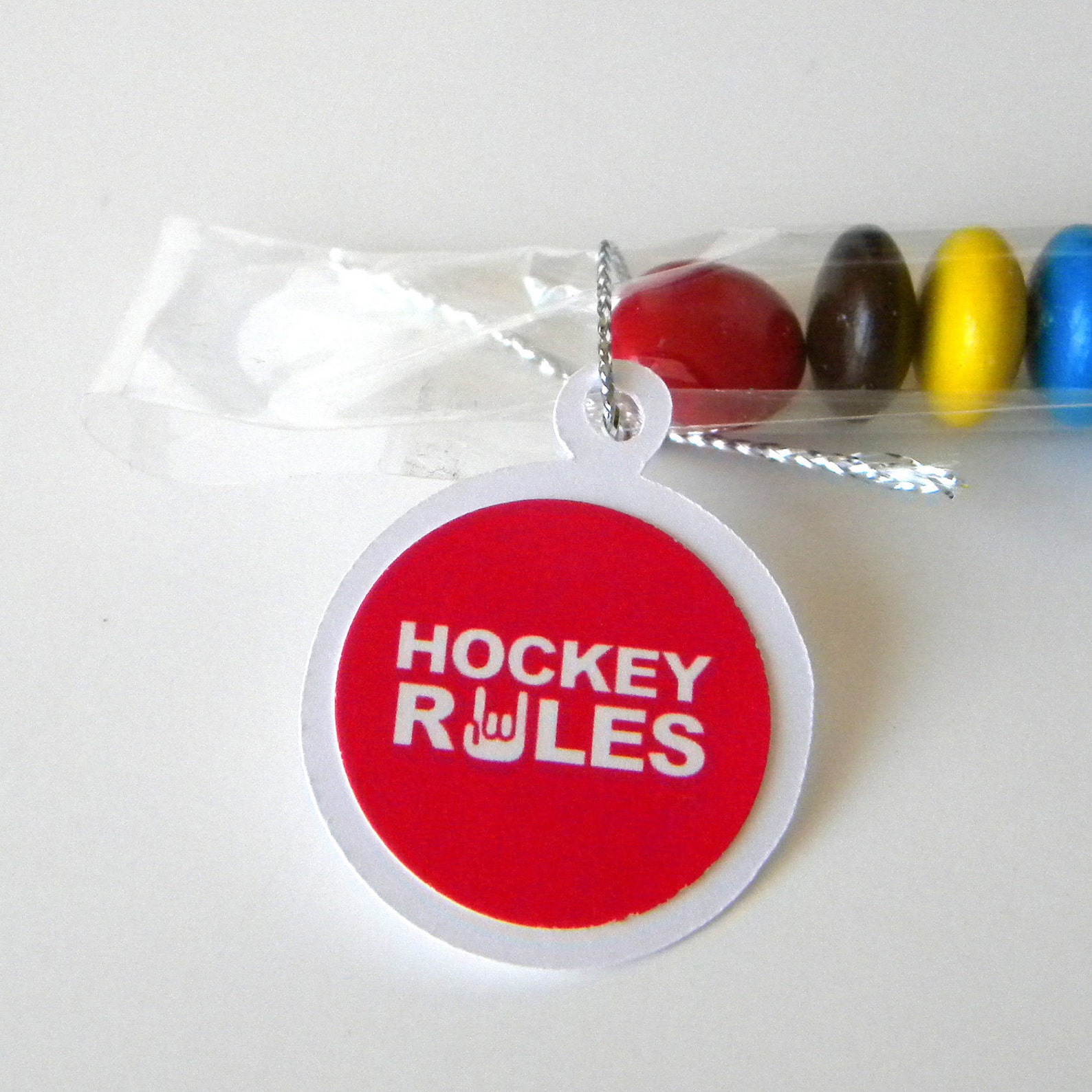Hockey Candy Favor Treat Bags Set of 12 Red White Etsy