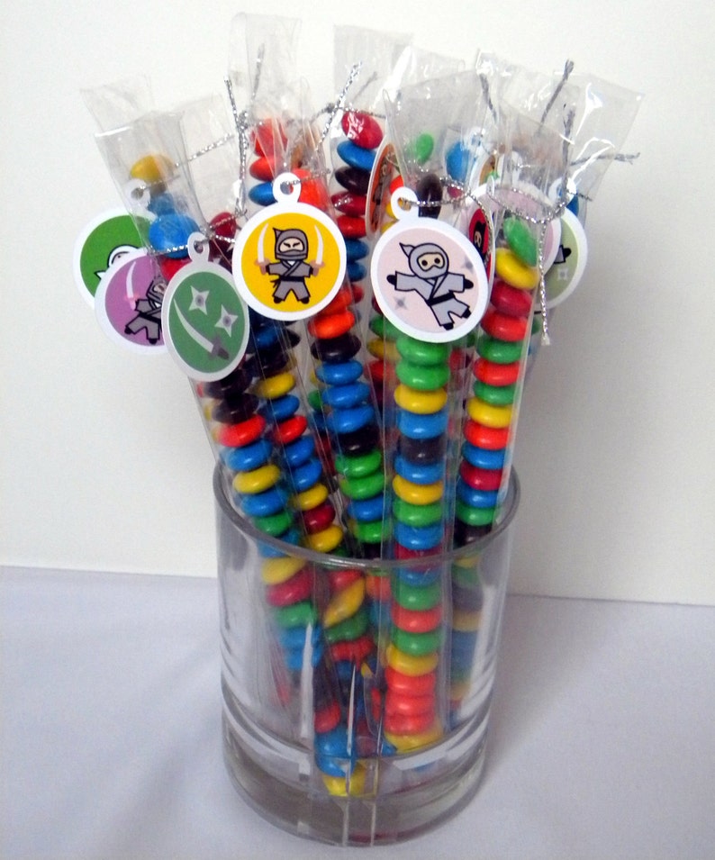 Ninja Party Favors Candy Treat Bags Assorted Set of 12 Etsy