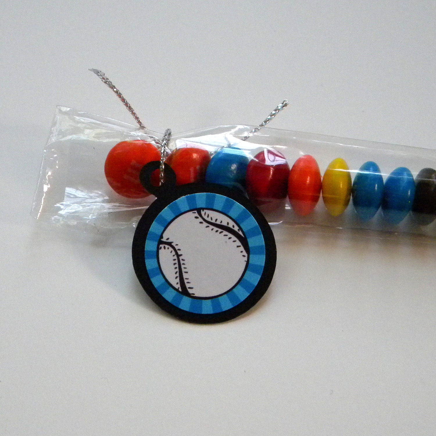 Baseball Candy Treat Bag Favors Blue Black White Set of 12 Etsy