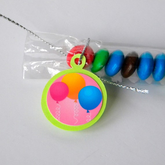 Birthday Party Favors Candy Treat Bags, Set of 12 by Cara's Scrap 'N