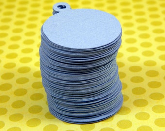 1 Inch Round Hang Tags - 100 Die Cuts in Your Choice of Cardstock Colors