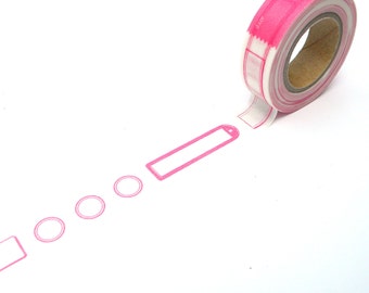 Pink Washi Tape, Japanese Masking, Vitamin Supplement, Mark'sphere, Labels