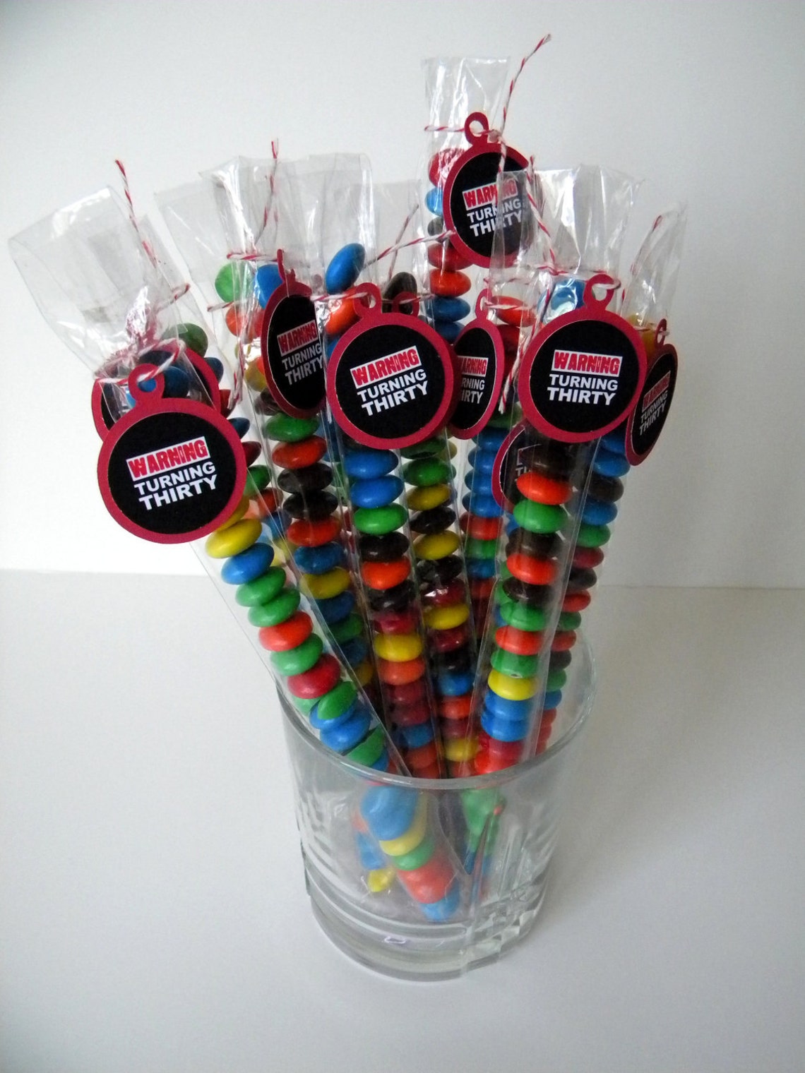 30th Birthday Party Favors Candy Treat Bags Warning Turning Etsy