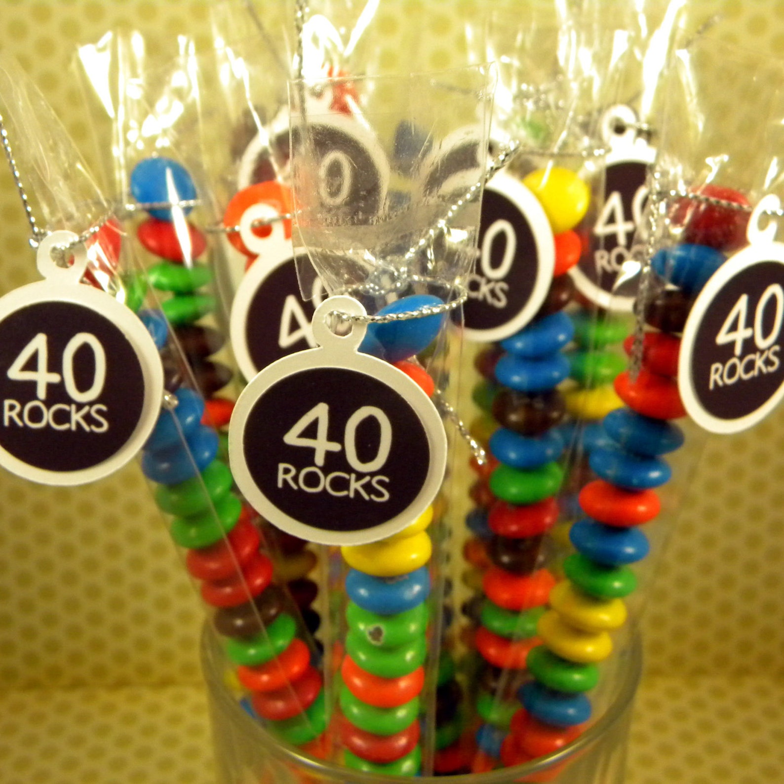 40th Party Favors
 40th Birthday Candy Treat Bag Favors 40 Rocks Set of 12 Etsy