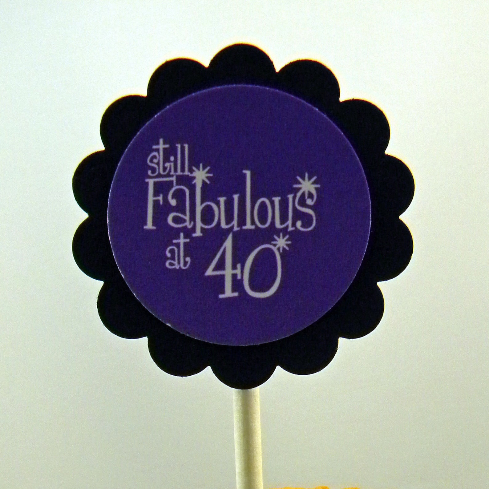 40th Birthday Cupcake Toppers Still Fabulous at 40 Purple Etsy