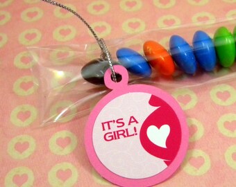 Baby Girl Shower Favors Pink, - Candy Treat Bags, Set of 12