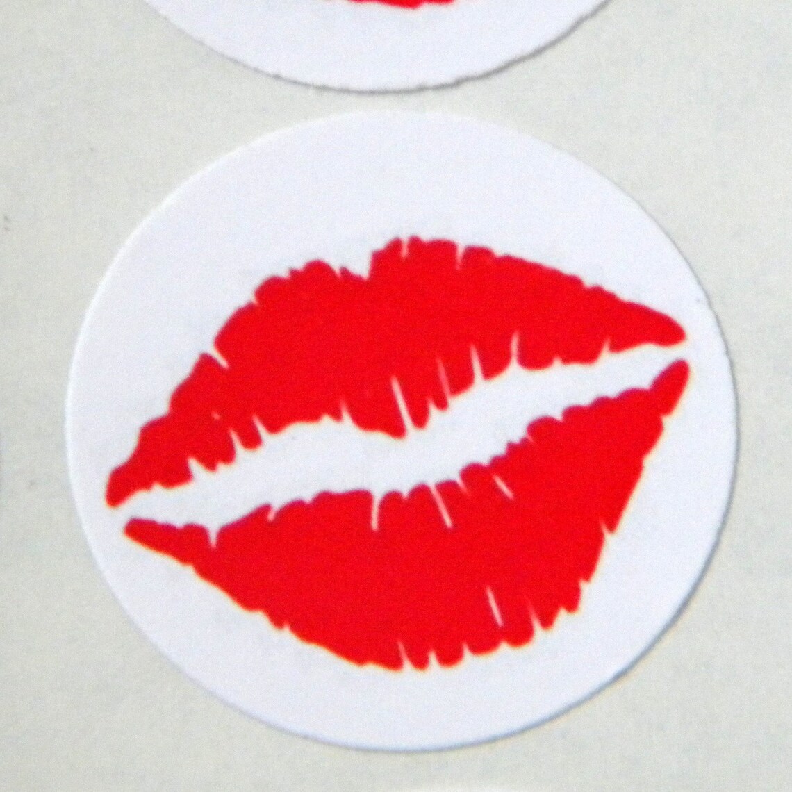 Lip Stickers Set of 12 1 1/4 Inch Handmade Red Kissy Lips Etsy Canada