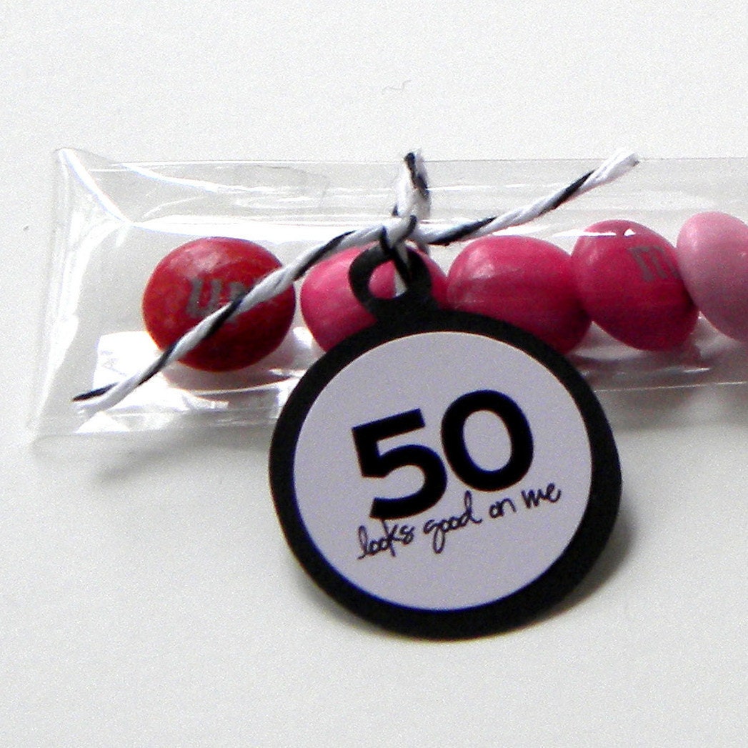 50th Birthday Party Favors Candy Treat Bags 50 Looks Good Etsy