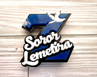 Zeta Phi Beta Sorority-reversspeld met naam