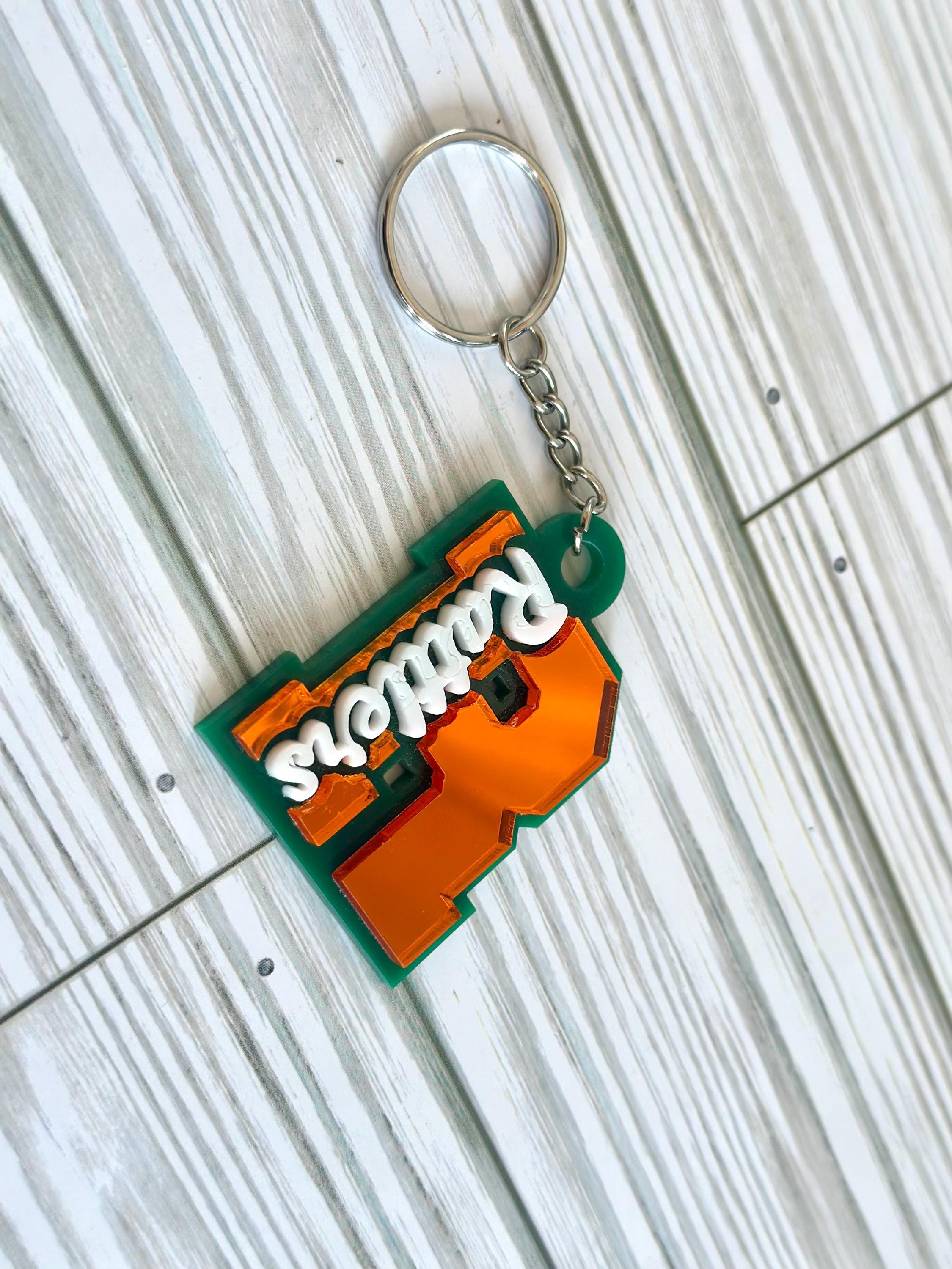 Famu Keychain FAMU Rattlers Mirrored Acrylic Keychain - Etsy