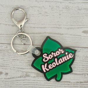 Alpha Kappa Alpha Sorority Custom Name Keychain