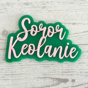 Alpha Kappa Alpha Custom Name Lapel Pin