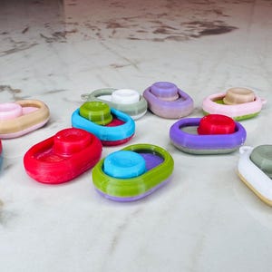 Magnetic Haptic Thumb Slider Fidget Toy, Customizable with Keychain Hole and Multicolor