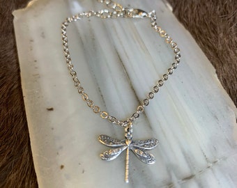 Silber Libellen Armband | Silberarmband | Bettelarmband | Libelle Charm Armband | Braut Geschenk | Damen Schmuck | Libellenanhänger