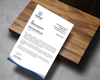 Bearbeitbare Geschäftsbriefkopfvorlage | Modernes Corporate Design (Canva Digital Download)
