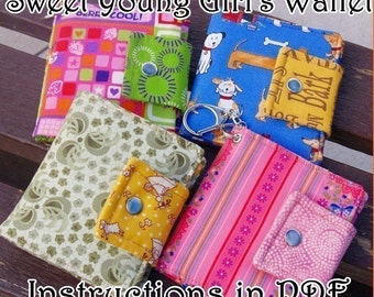 How to Make a Sweet Young Girl's Wallet PDF - Digital File DIRECT DOWNLOAD