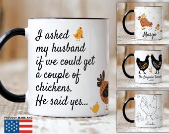 Chicken Lover Coffee Mug: Farmhouse Style Gift