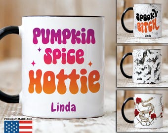 Personalized Pumpkin Spice Hottie Mug: Custom Fall Coffee Cup