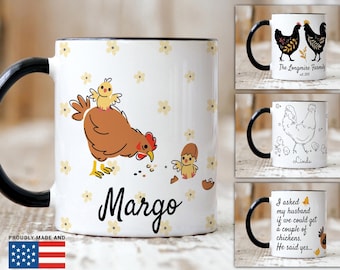 Personalized Chicken Lover Coffee Mug: Farmhouse Style Gift