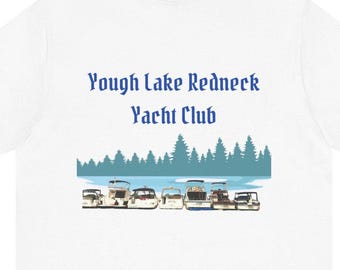 Maglietta unisex divertente Redneck Yacht Club, maglietta umoristica sulla nautica del sud, maglietta per festival di musica country, abbigliamento per barche da pesca, vacanze estive