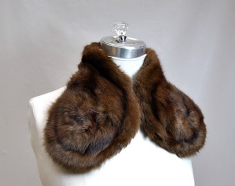 Vintage 30's mink collar, restyled long ago