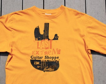 Vintage Levi guitar T-shirt "Last Extreme Guitar Shoppe", Sz Large