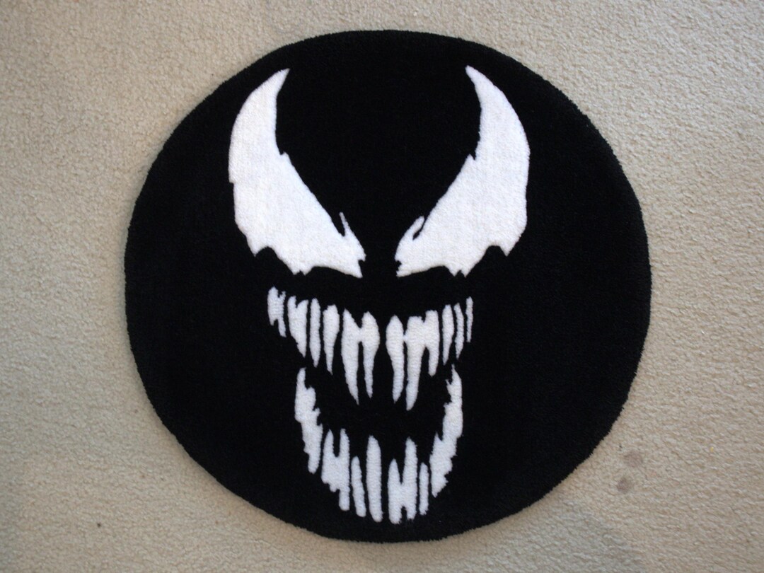 Venom | Tufted Rug | Round Rug | Custom Rug | Handmade | Comic | Marvel ...
