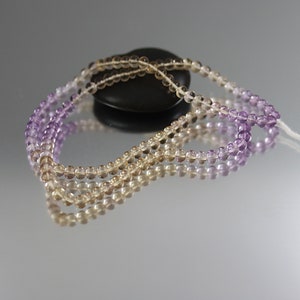 Ametrine Smooth Rondelle Beads 5mm Ametrine Beads Full or Half Strand image 1