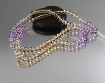 Ametrine Smooth Rondelle Beads - 5mm - Ametrine Beads - Full or Half Strand