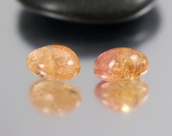 Imperial Topaz Nugget Beads - Pair - Imperial Topaz Beads - 12mm