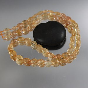 Imperial Topaz Faceted Oval Beads - Full or Half Strand - Imperial Topaz Beads - 6 to 8mm