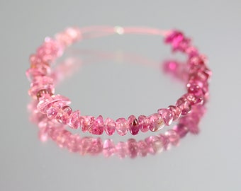 Shaded Pink Tourmaline Smooth Tiny Nugget Beads - Set of 36 - Pink Tourmaline Beads - 4mm