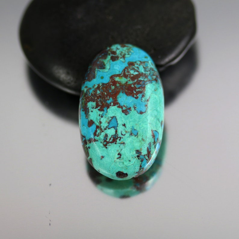 28x17mm Focal Chrysocolla Oval Cabachon Chrysocolla Cabachon
