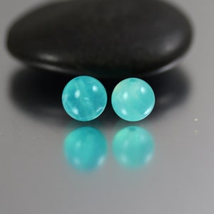 Reserved for Joan High Quality Amazonite Round Beads 8mm Amazonite Round Beads Pair image 1