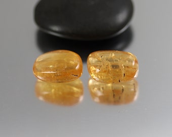 Imperial Topaz Nugget Beads - Pair - Imperial Topaz Beads - 17 x 12mm