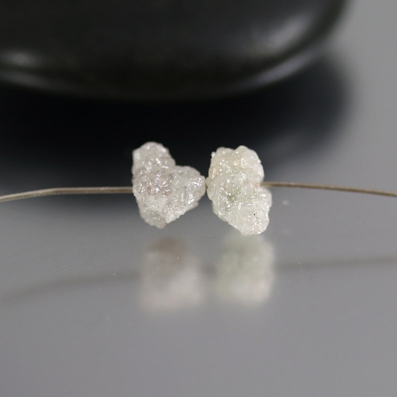 Rough Diamond Rough Diamond Beads 6mm Bead Pair Big Hole