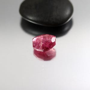 Rubellite Tourmaline Faceted Nugget Bead - Single - 15 x 13 mm