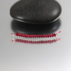 Natural Untreated African Ruby Rondelle Beads - ONE INCH - Ruby Beads - 1mm