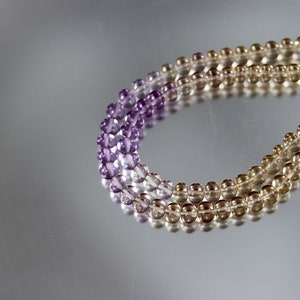 Ametrine Smooth Rondelle Beads 5mm Ametrine Beads Full or Half Strand image 2