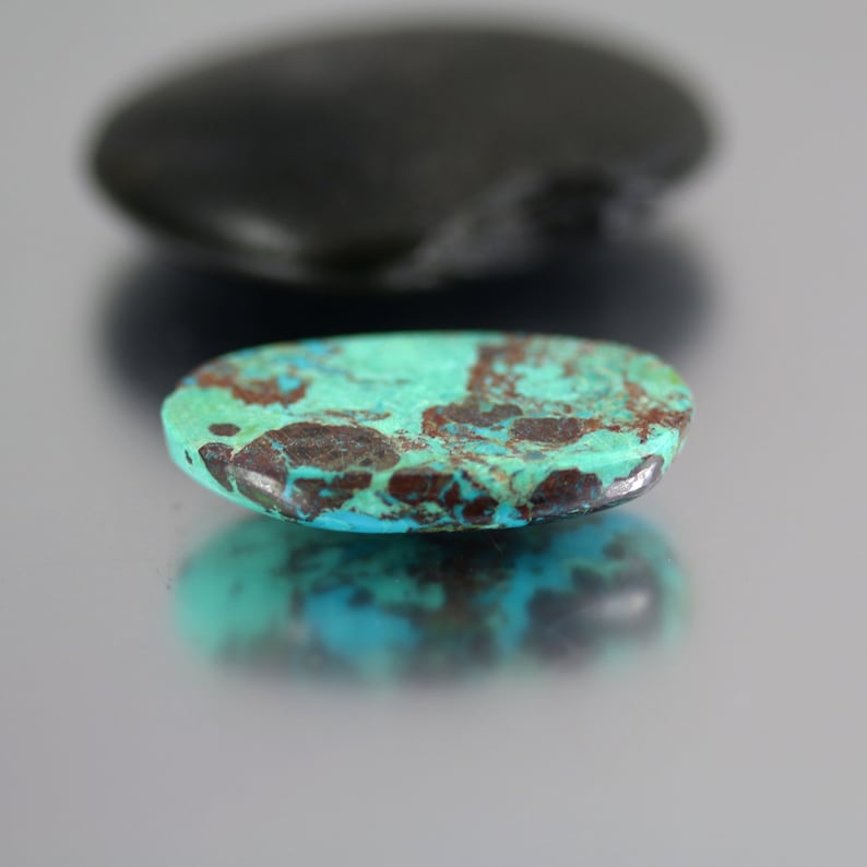 28x17mm Focal Chrysocolla Oval Cabachon Chrysocolla Cabachon