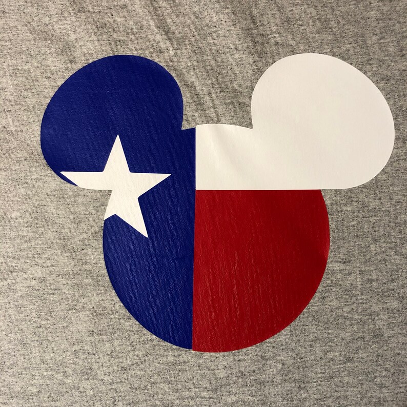 Texas Mickey or Minnie Head Shirt Etsy