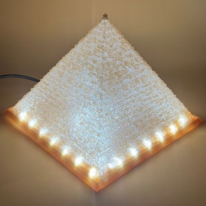Geometric Pyramid Desk Lamp, Modern Minimalist Night Light, Office Decor, LED Table Lamp, Unique Lighting Fixture