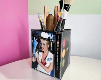 Vintage Blink 182 Cassette Tapes Desk Organizer Retro Y2k Unique Pencil holder Makeup Holder