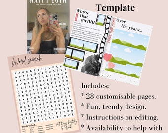 Birthday Magazine Template for best friend