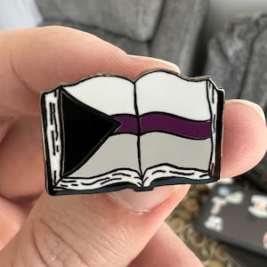Demisexual Pride - hard enamel pin (1”) - Available with or without large vinyl sticker (3&quot; x 2&quot;)